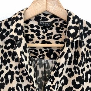 Topshop Leopard Print Blouse Size 0